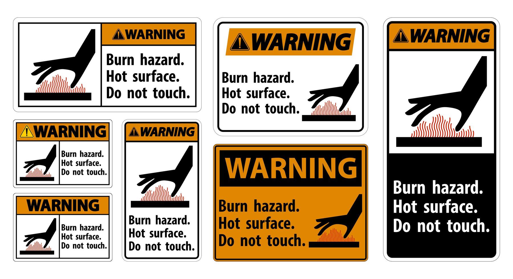 Warning Burn hazard vector