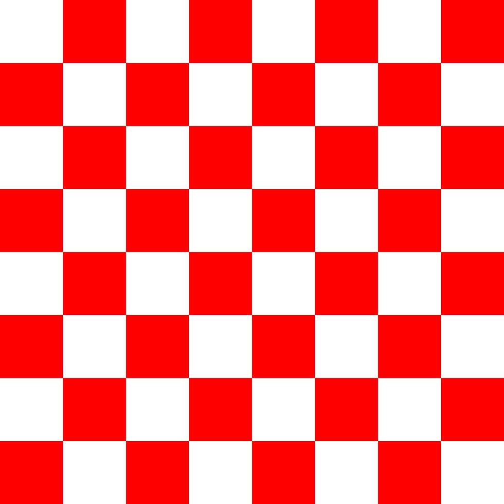 Red and white checker pattern vector