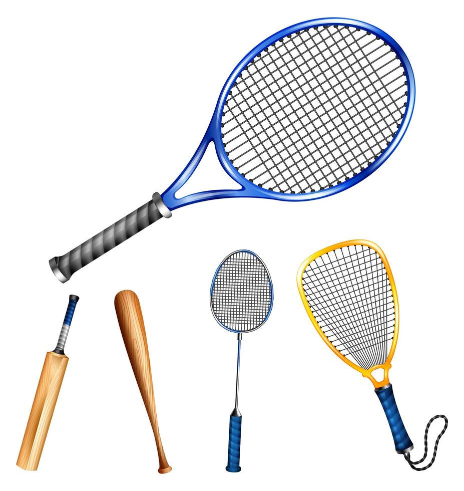 Various Sports Playing Equipment vector