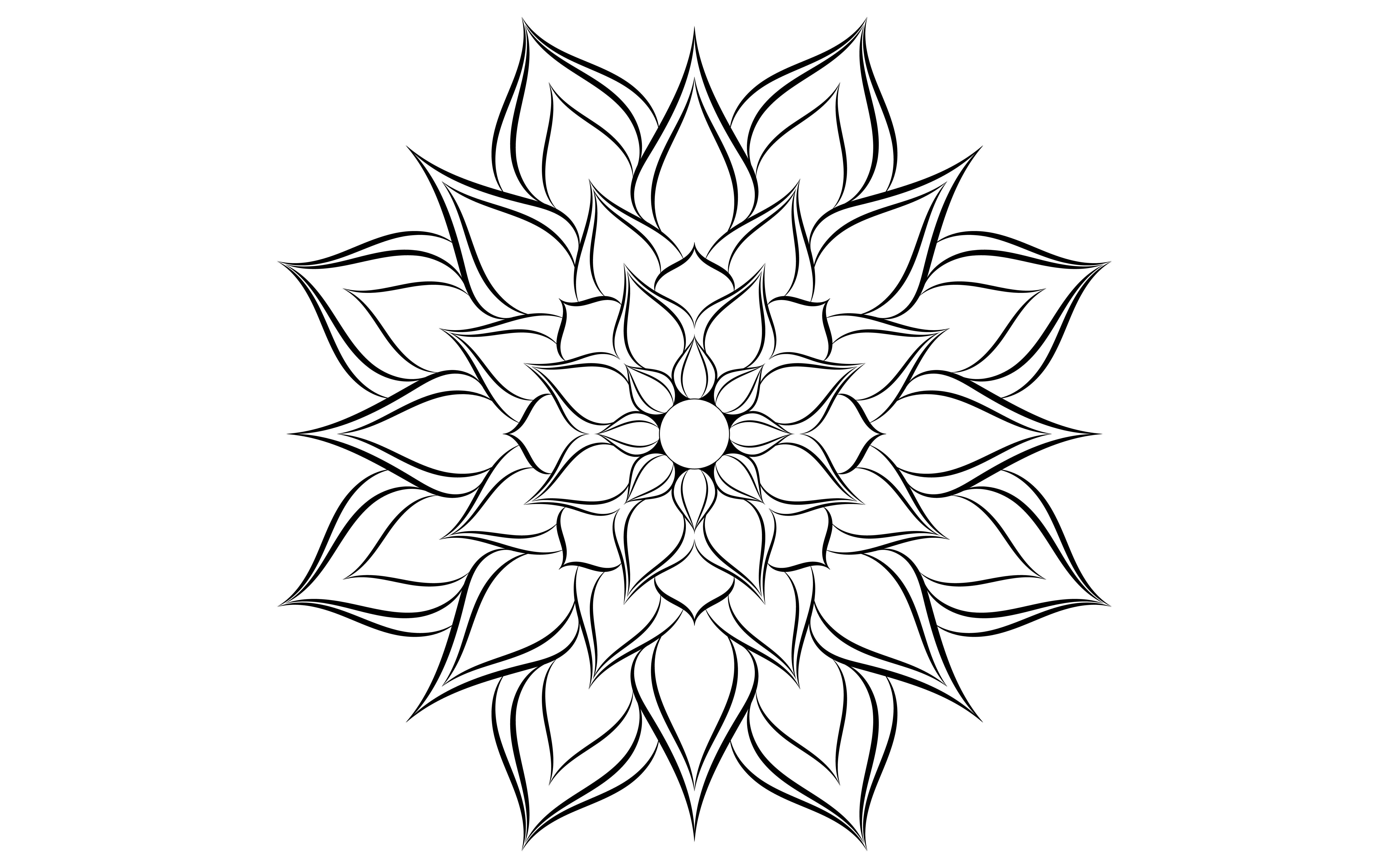 Black and white floral simple mandala pattern 1132928 Vector Art at