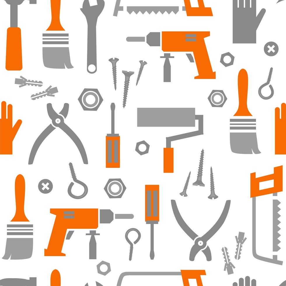 Tools and electrical equipment seamless background  vector