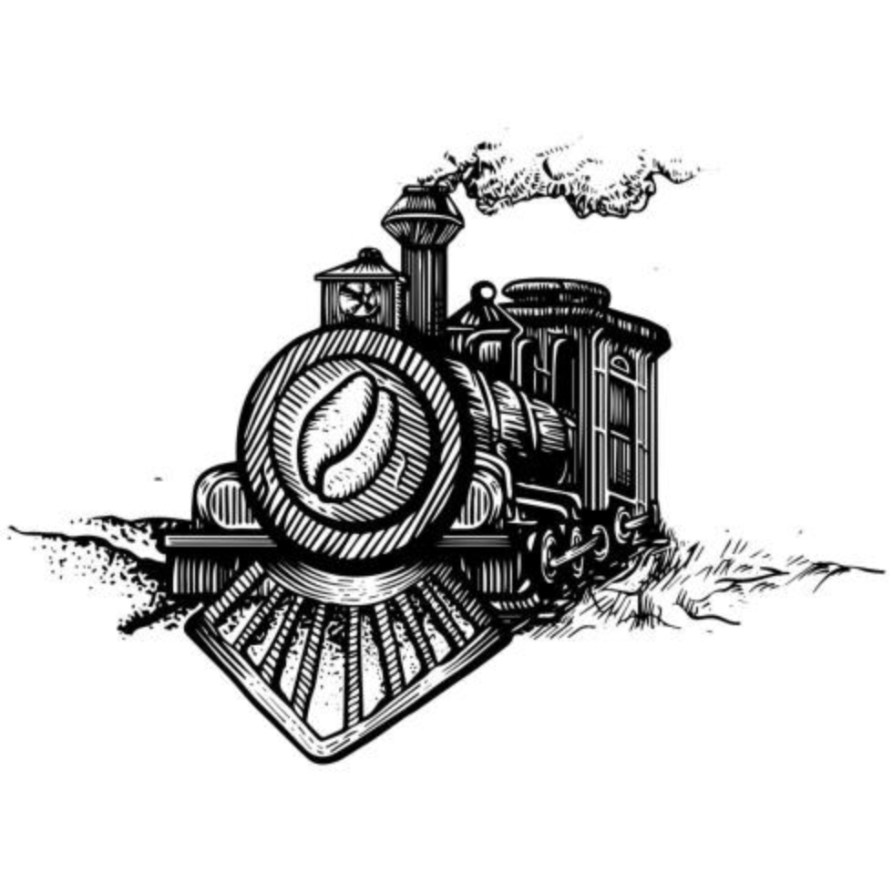 diseño de locomotora de café vector