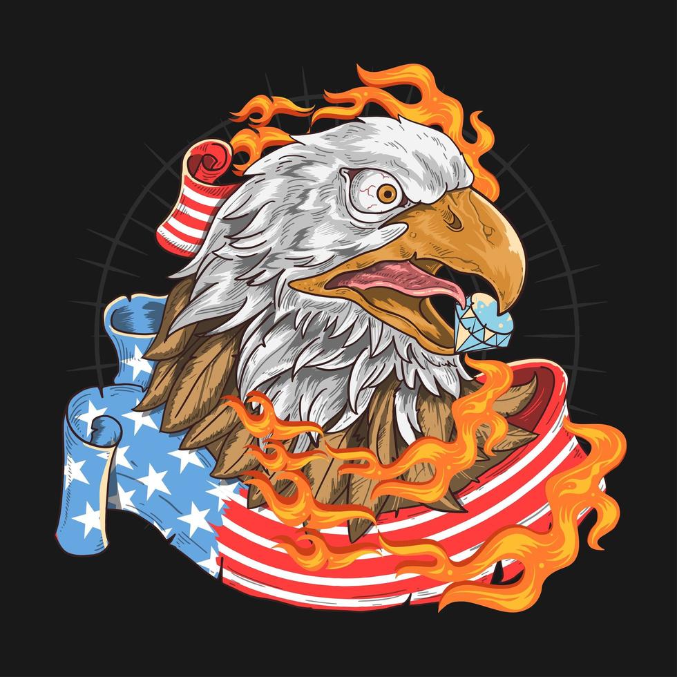 USA eagle badge vector