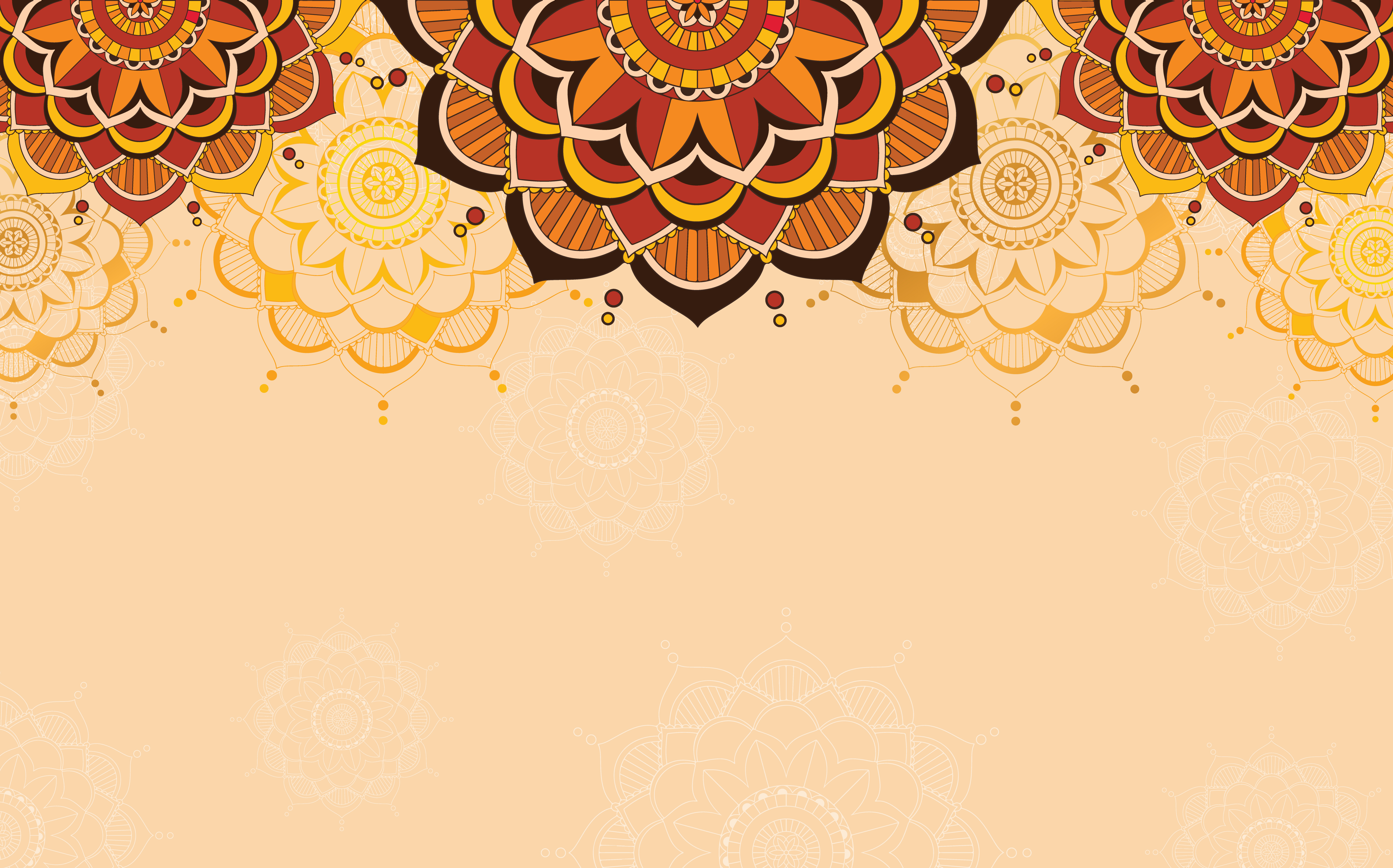 Background design with mandalas in brown color 1142264 Vector Art at  Vecteezy