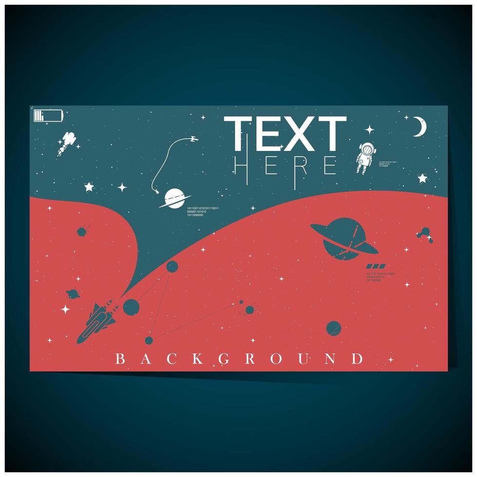 Blue, Red Space Exploration Background vector