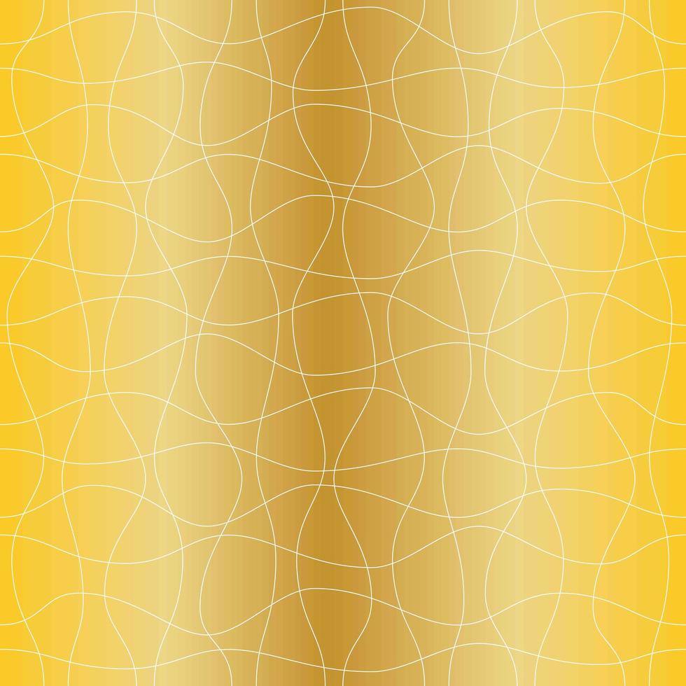 Seamless gold wavy pattern vector