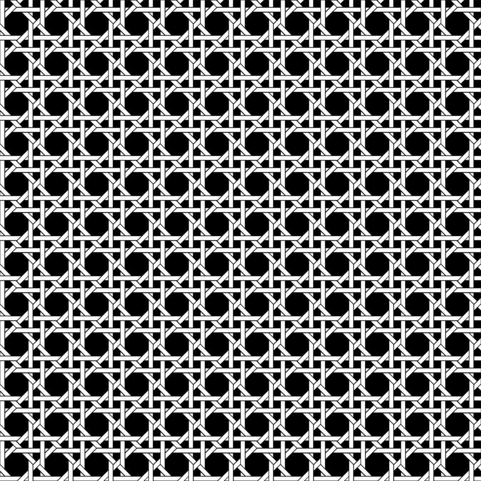 Seamless black and white lattice weave pattern vector