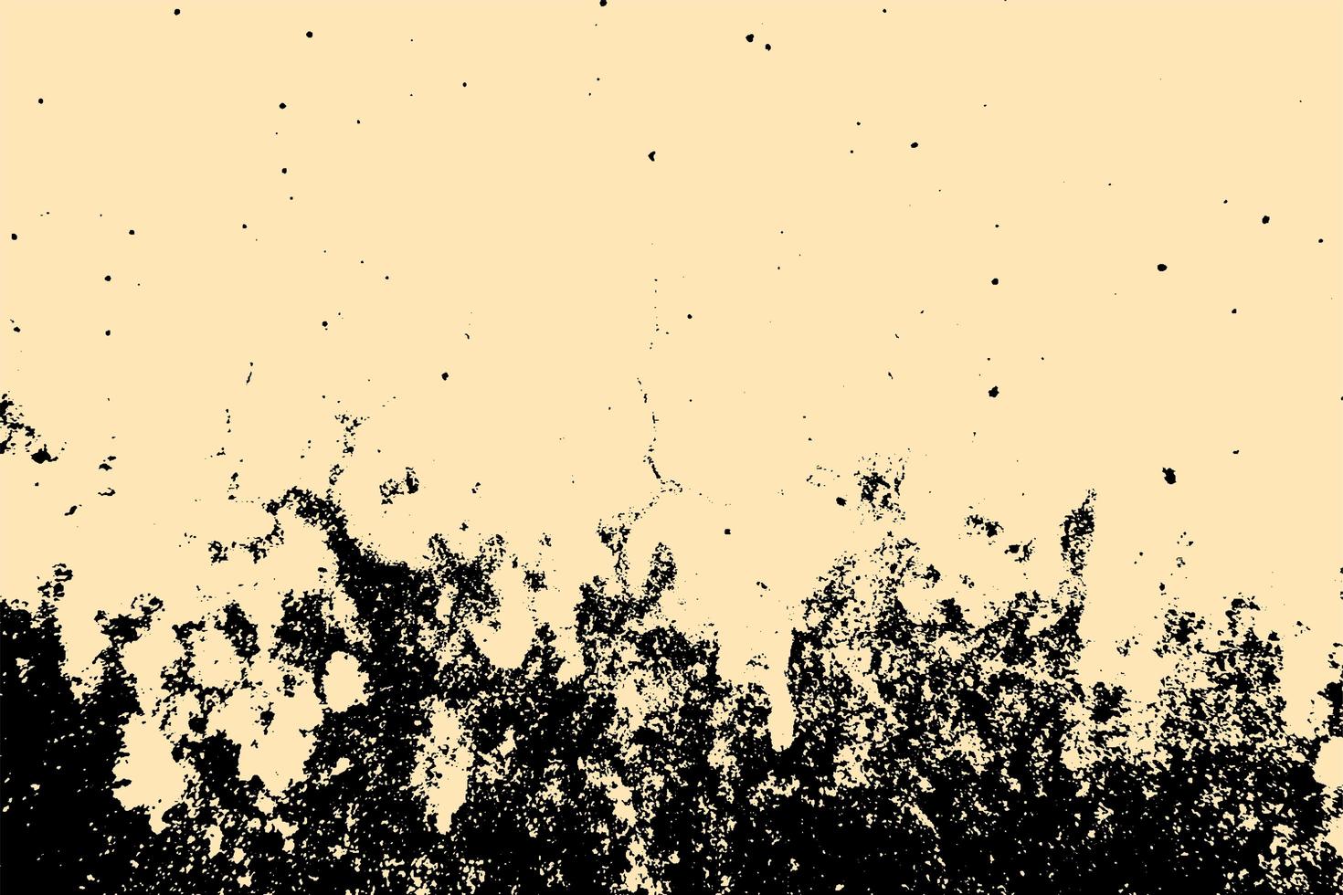 Black grunge texture on yellow vector