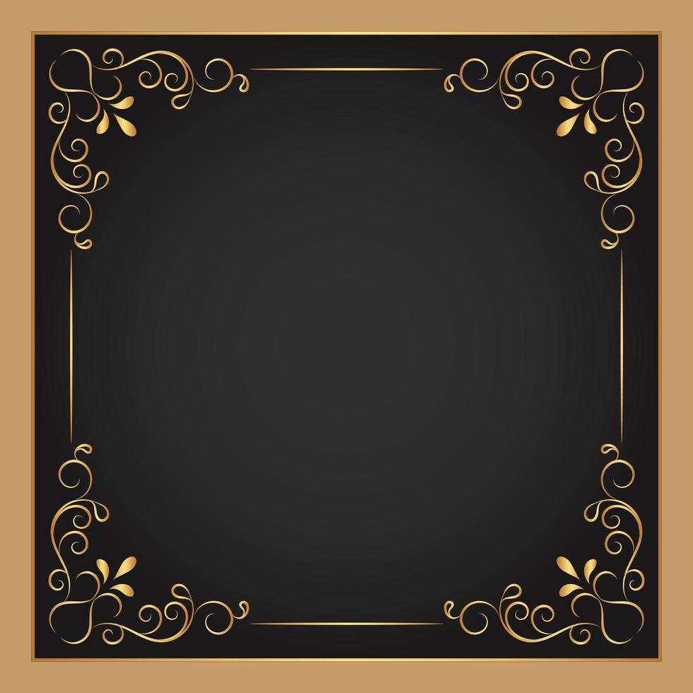 Download Gold Ornamental Floral Square Frame - Download Free ...