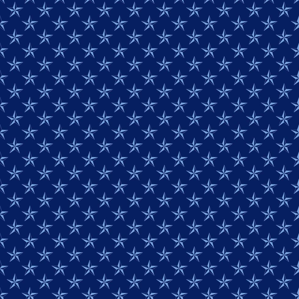 Blue nautical stars seamless pattern vector