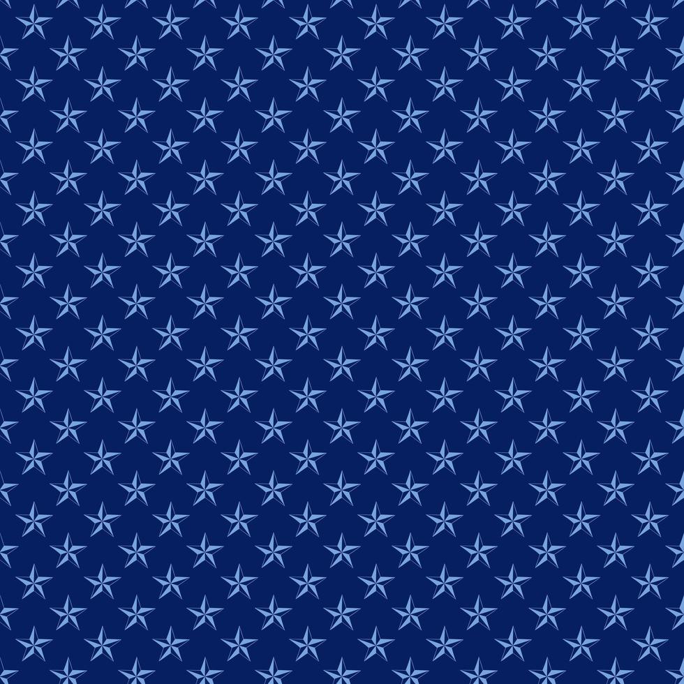 Blue nautical stars seamless pattern vector