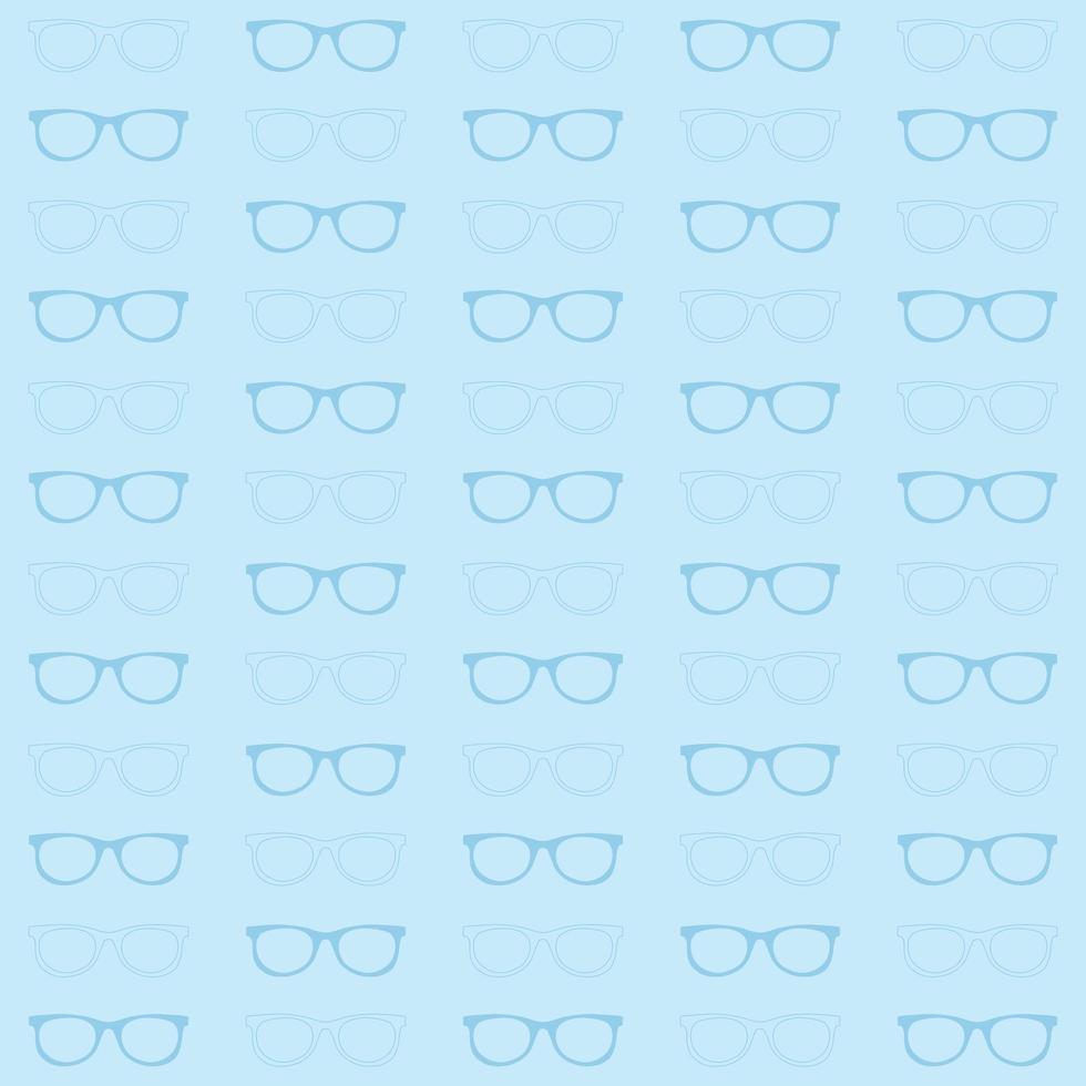 Blue eyeglasses seamless pattern vector