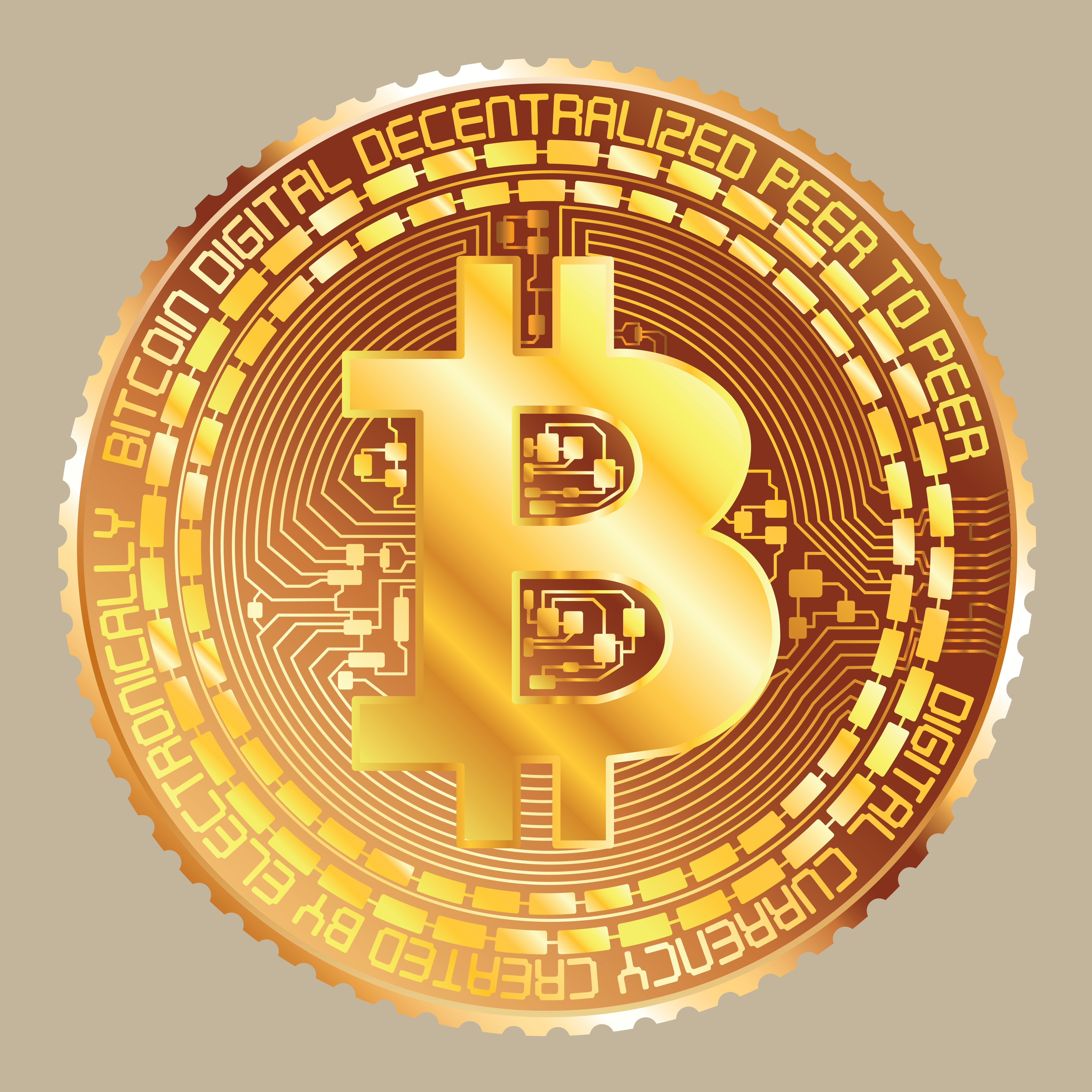 Metallic Golden Bitcoin 1166066 Vector Art at Vecteezy