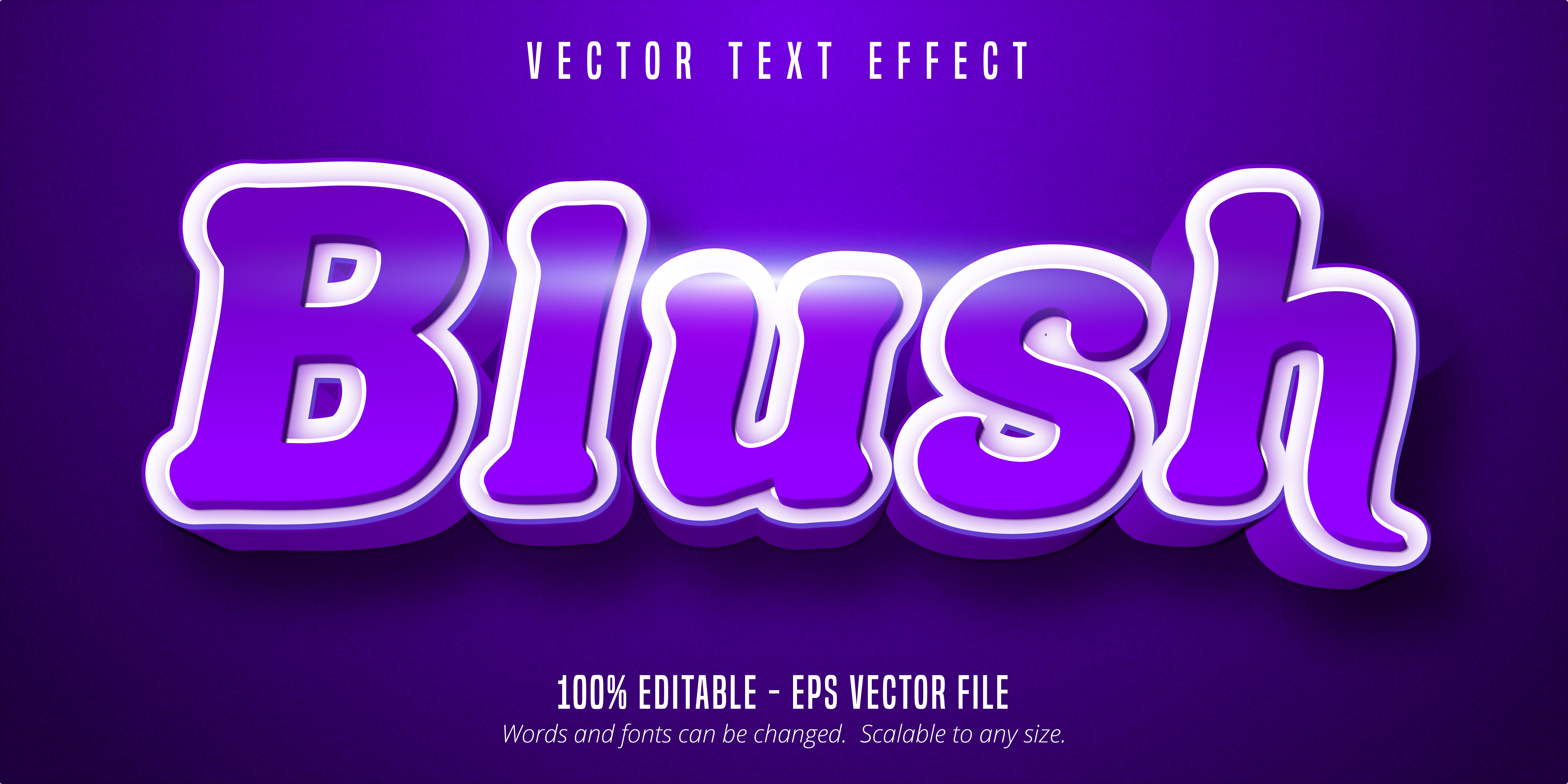 Blush shiny purple text effect 1166612 - Download Free Vectors, Clipart