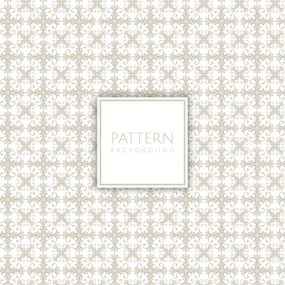 patrón decorativo vintage con marco cuadrado blanco vector