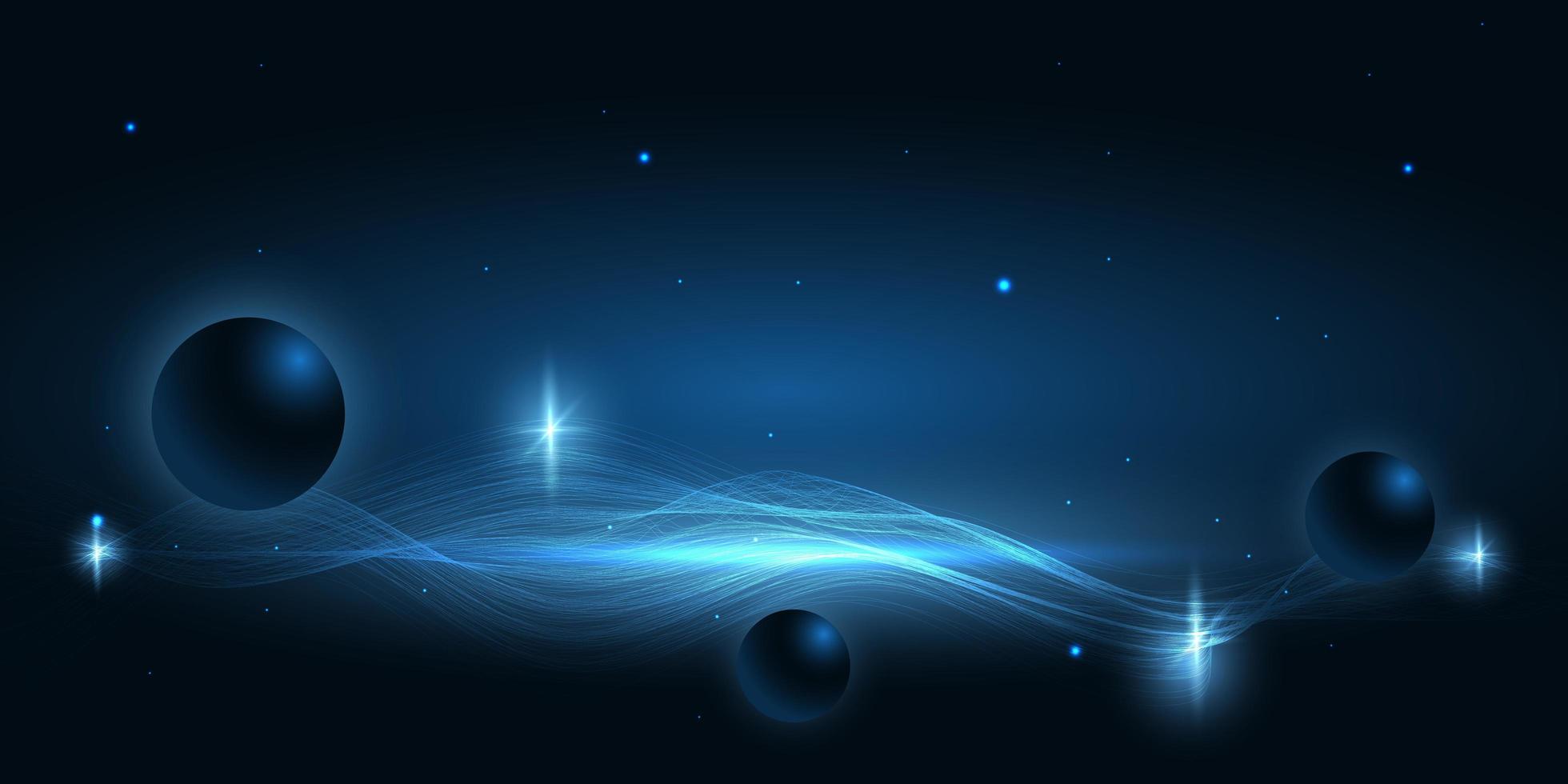 Dark blue abstract space design vector