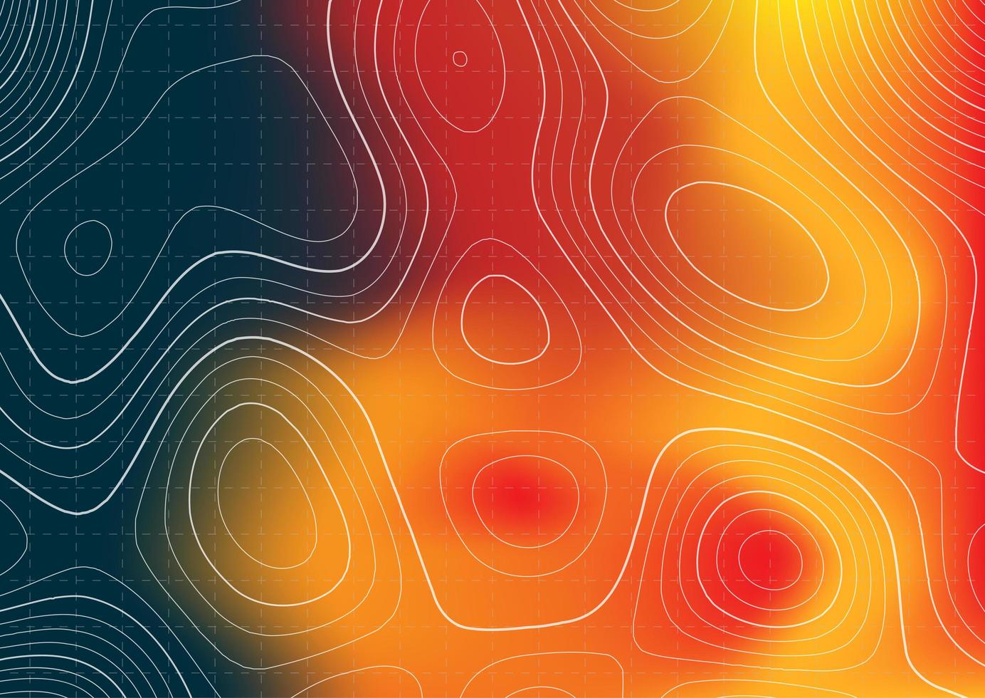 Topography design with heat map overlay vector