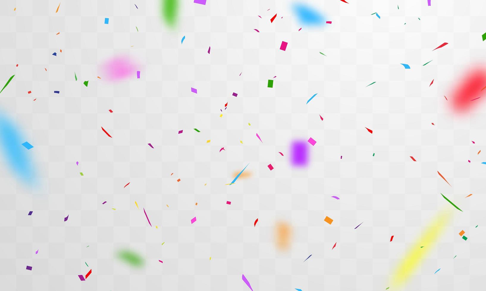 Colorful confetti on transparent pattern background  vector