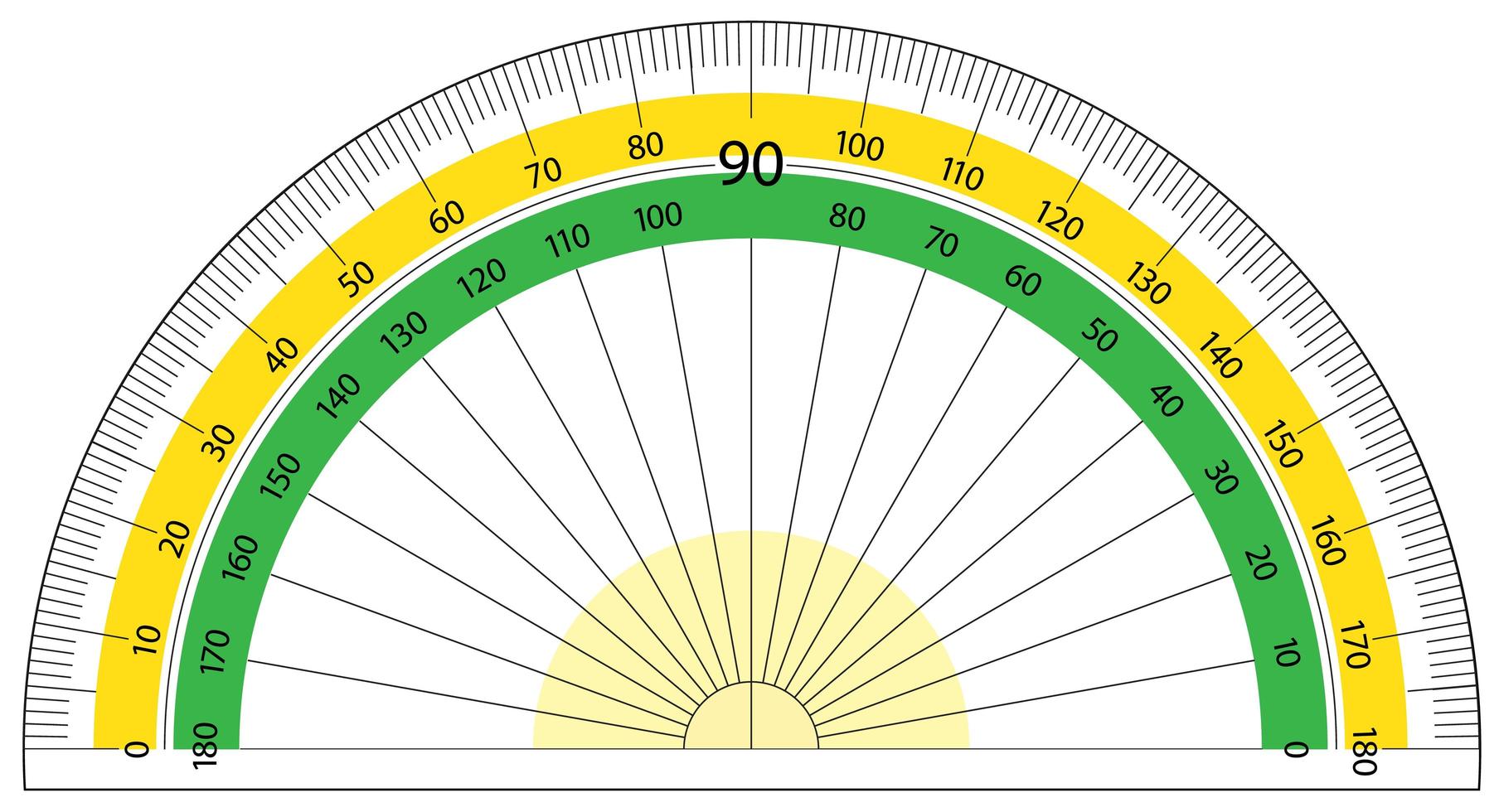 Protractor on white background vector