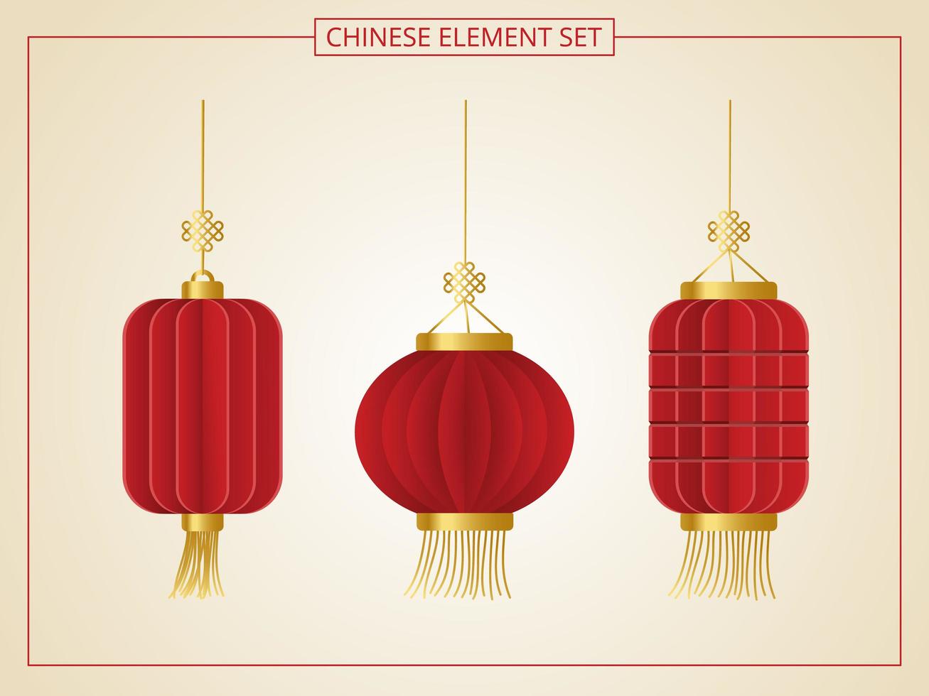 Chinese lantern element vector