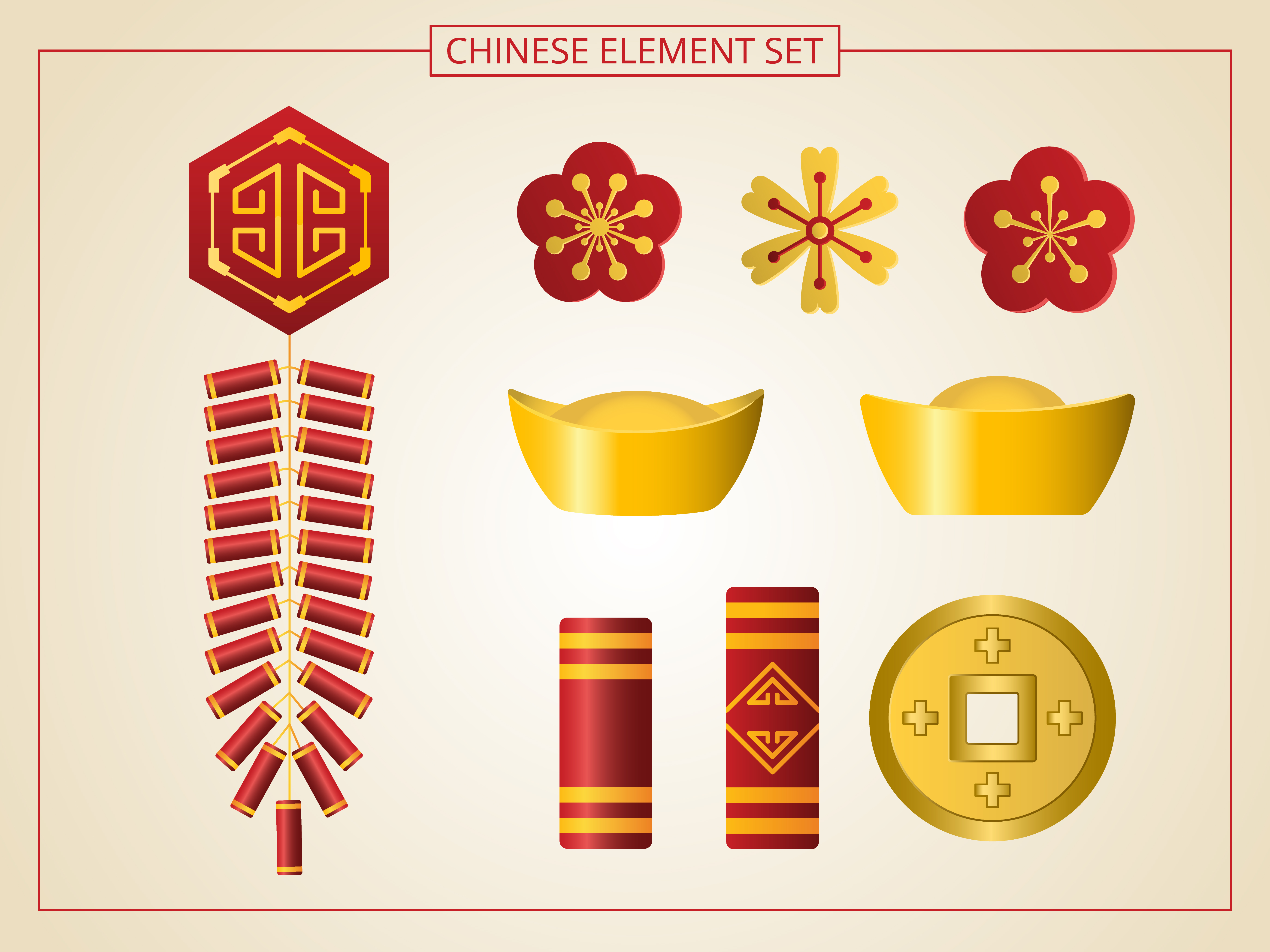 Chinese Golden Coin Vector Art, Icons, and Graphics for Free Download