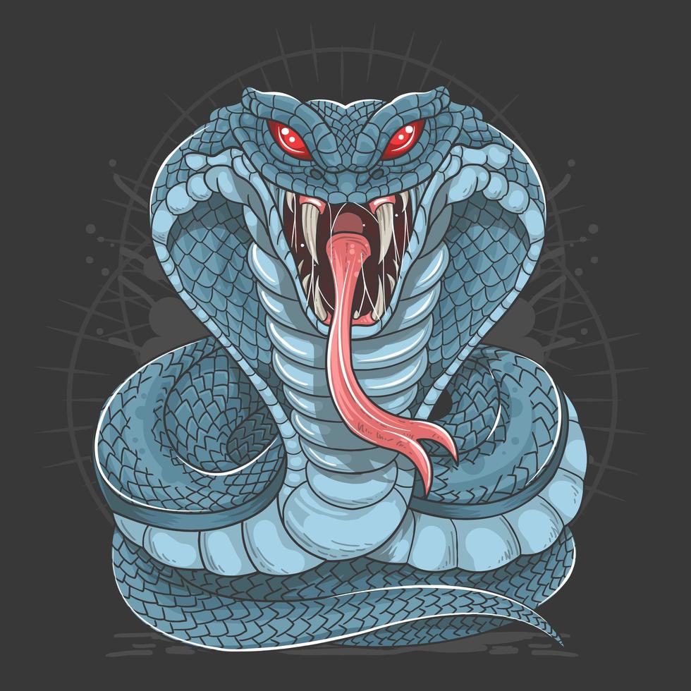 diseño de cuerpo completo de cobra vector