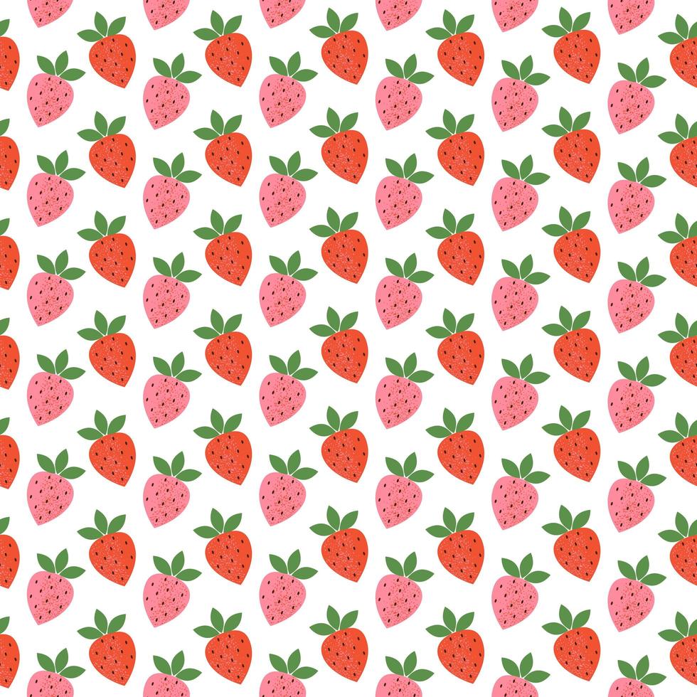 Retro strawberry seamless pattern vector