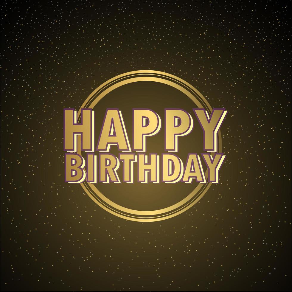 Gold ''Happy Birthday'' Circle 1176900 Vector Art at Vecteezy