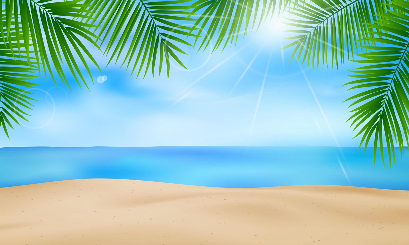 Palm trees background  vector