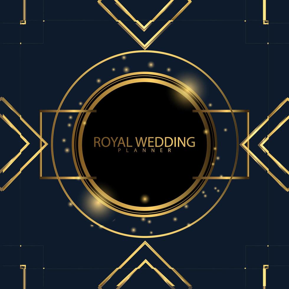 Fondo de boda real de lujo vip oro vector