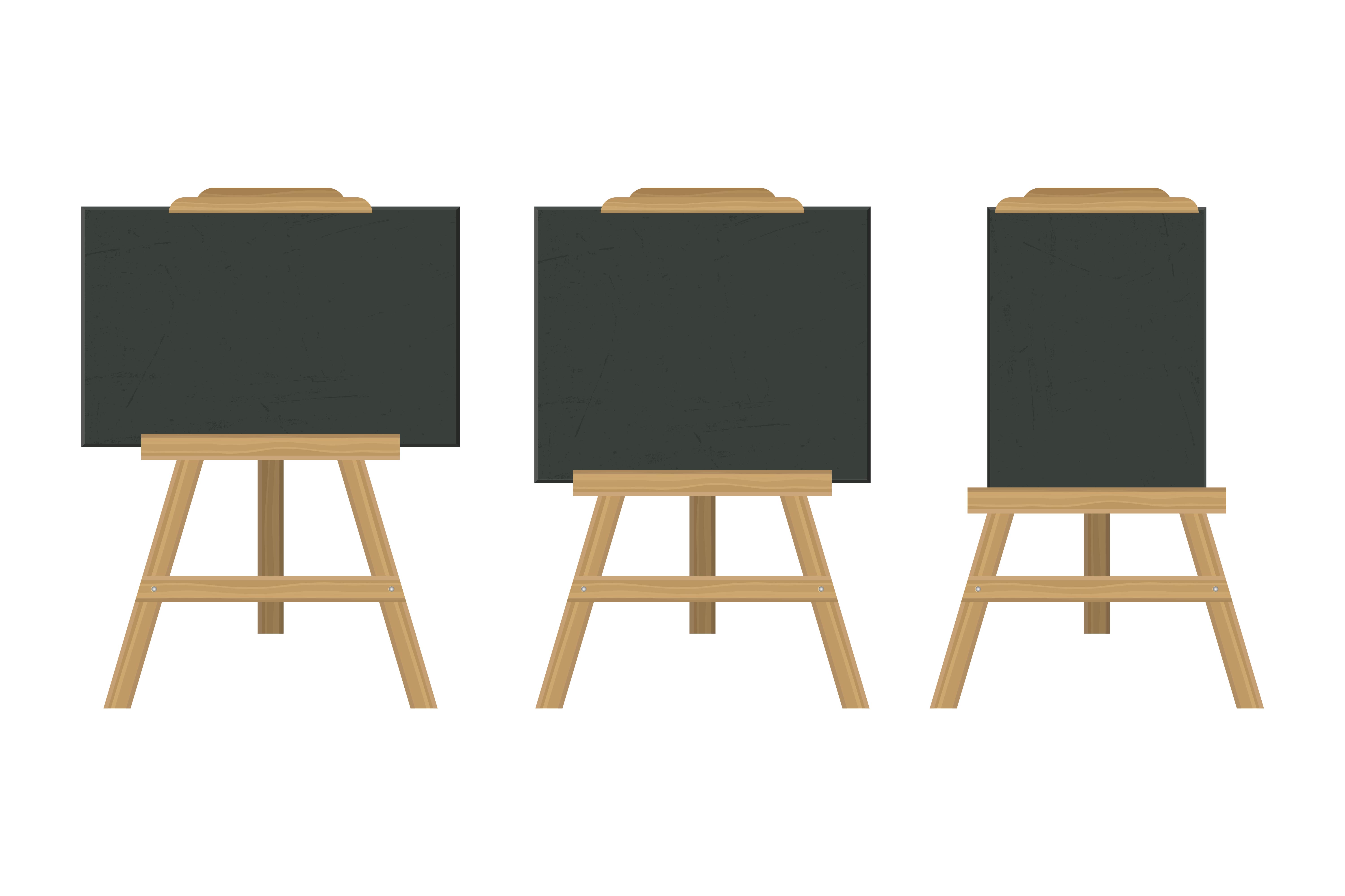 Blackboard easel set 1177031 Vector Art at Vecteezy