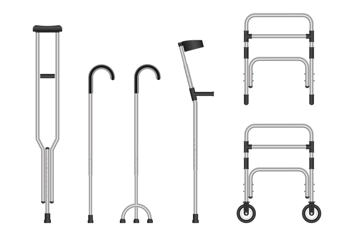 Set of mobility aids vector