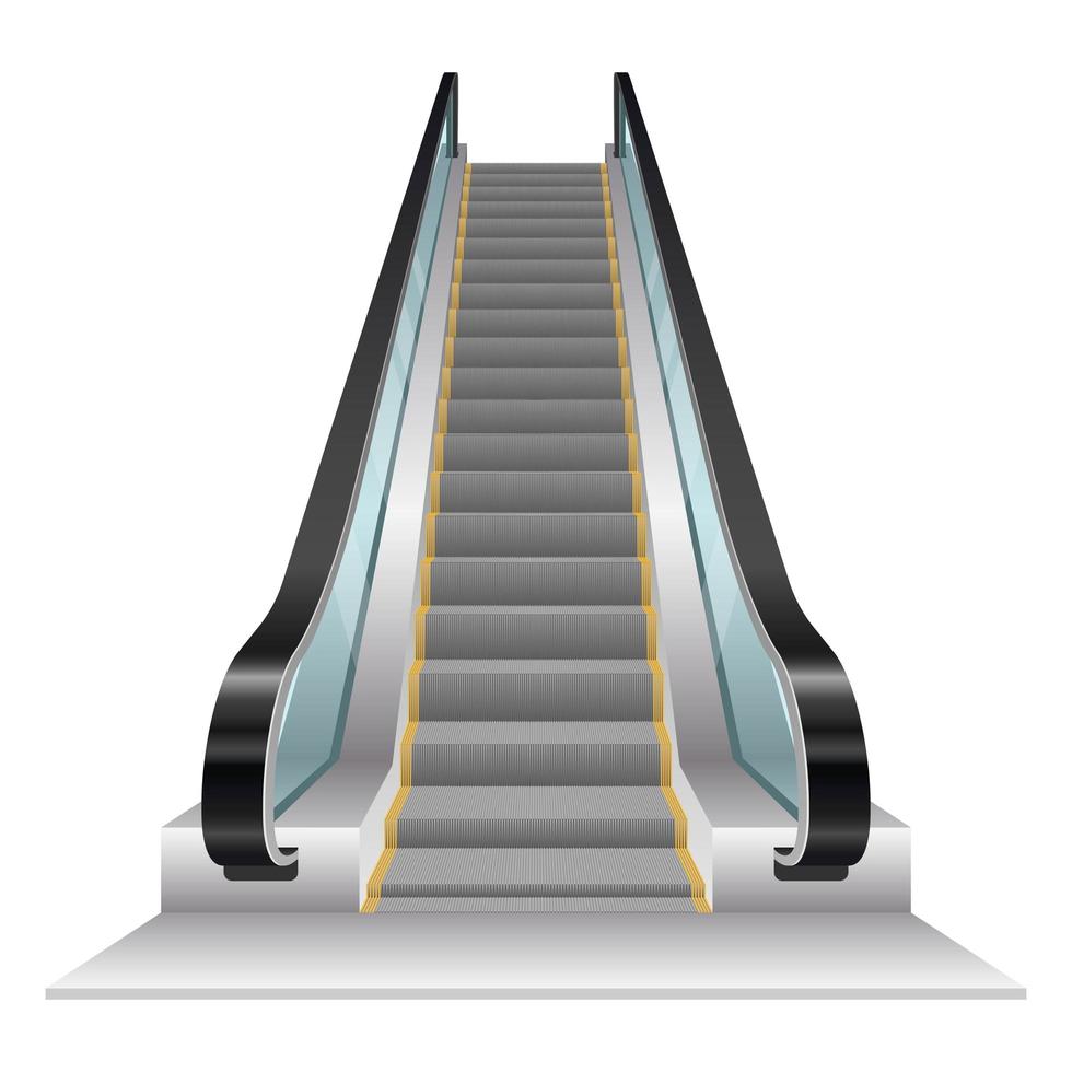 escalera mecánica con lados de vidrio vector