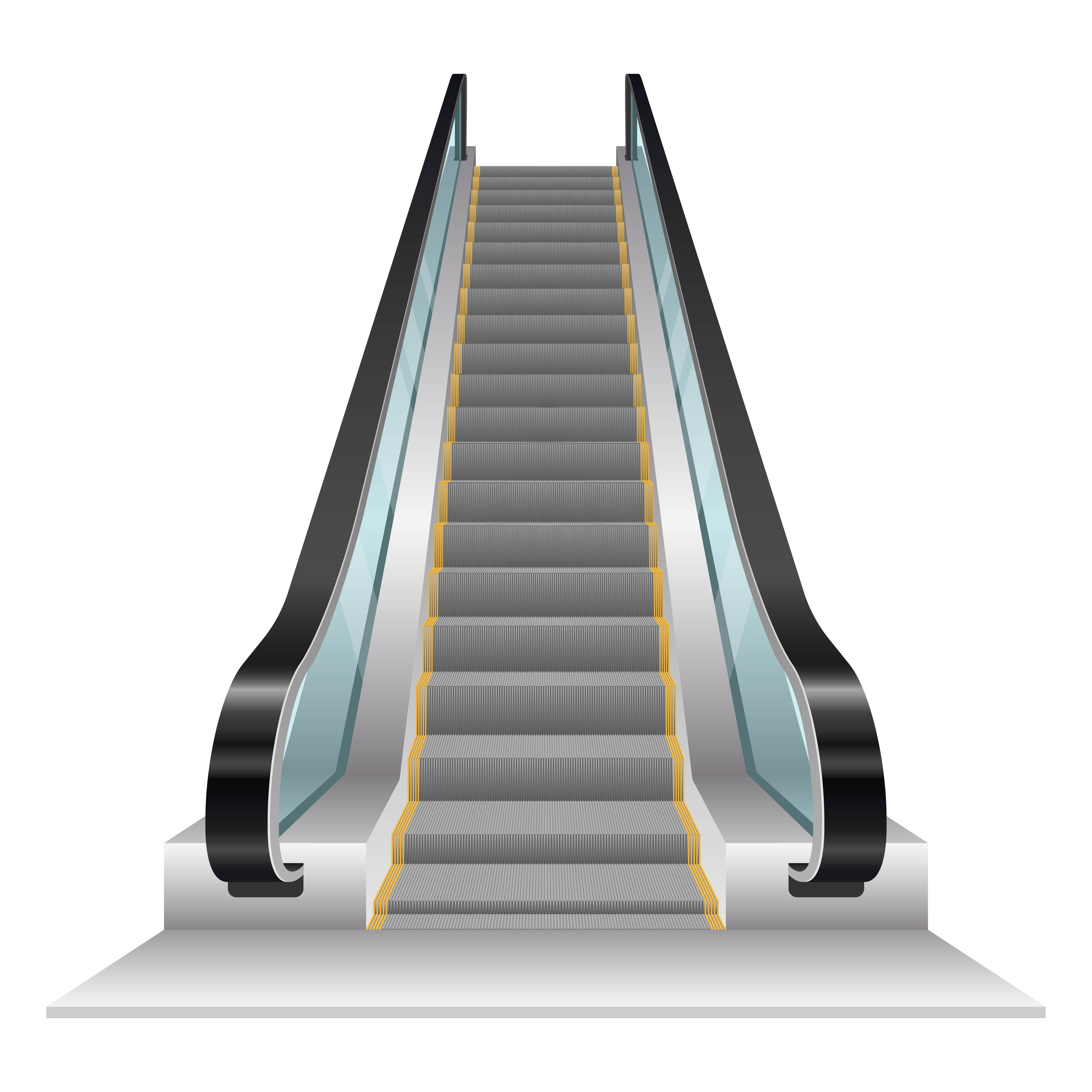 Escalator with glass sides 1177046 Vector Art at Vecteezy