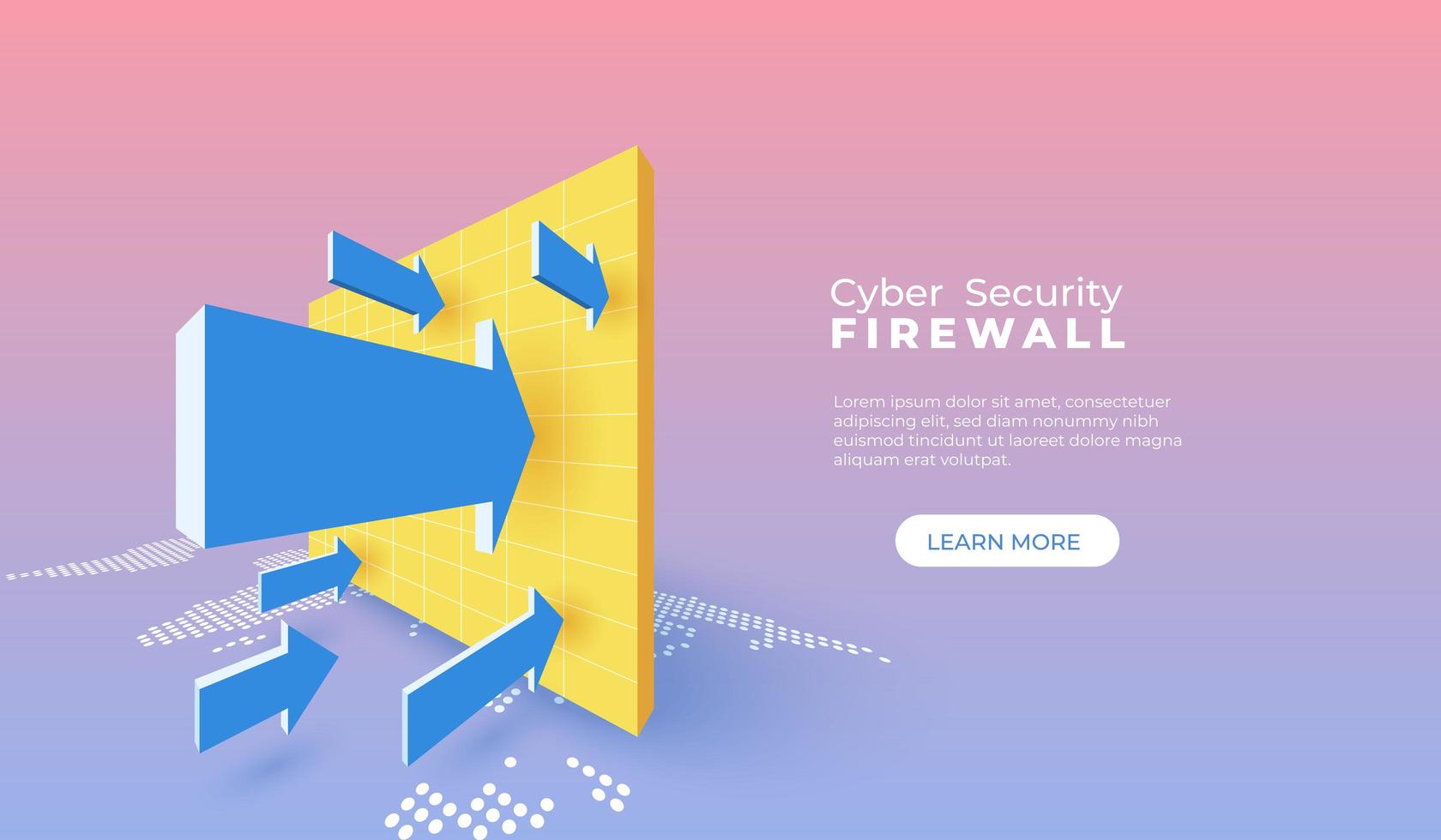 Cyber Security with Firewall vector