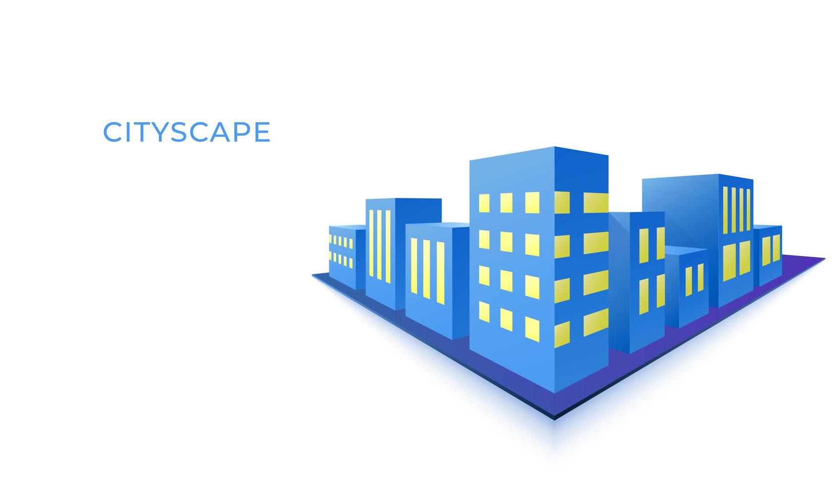 3D Building Cityscape vector