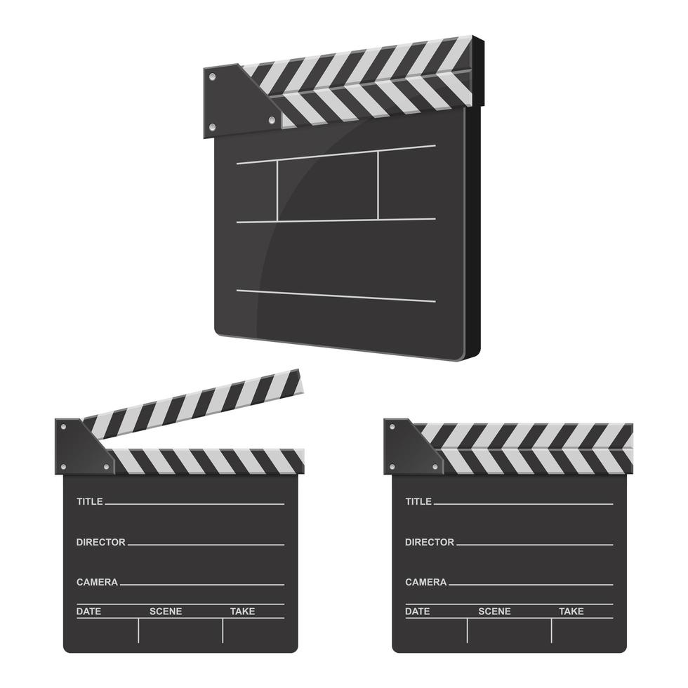 Director clapboard isolated on white background vector