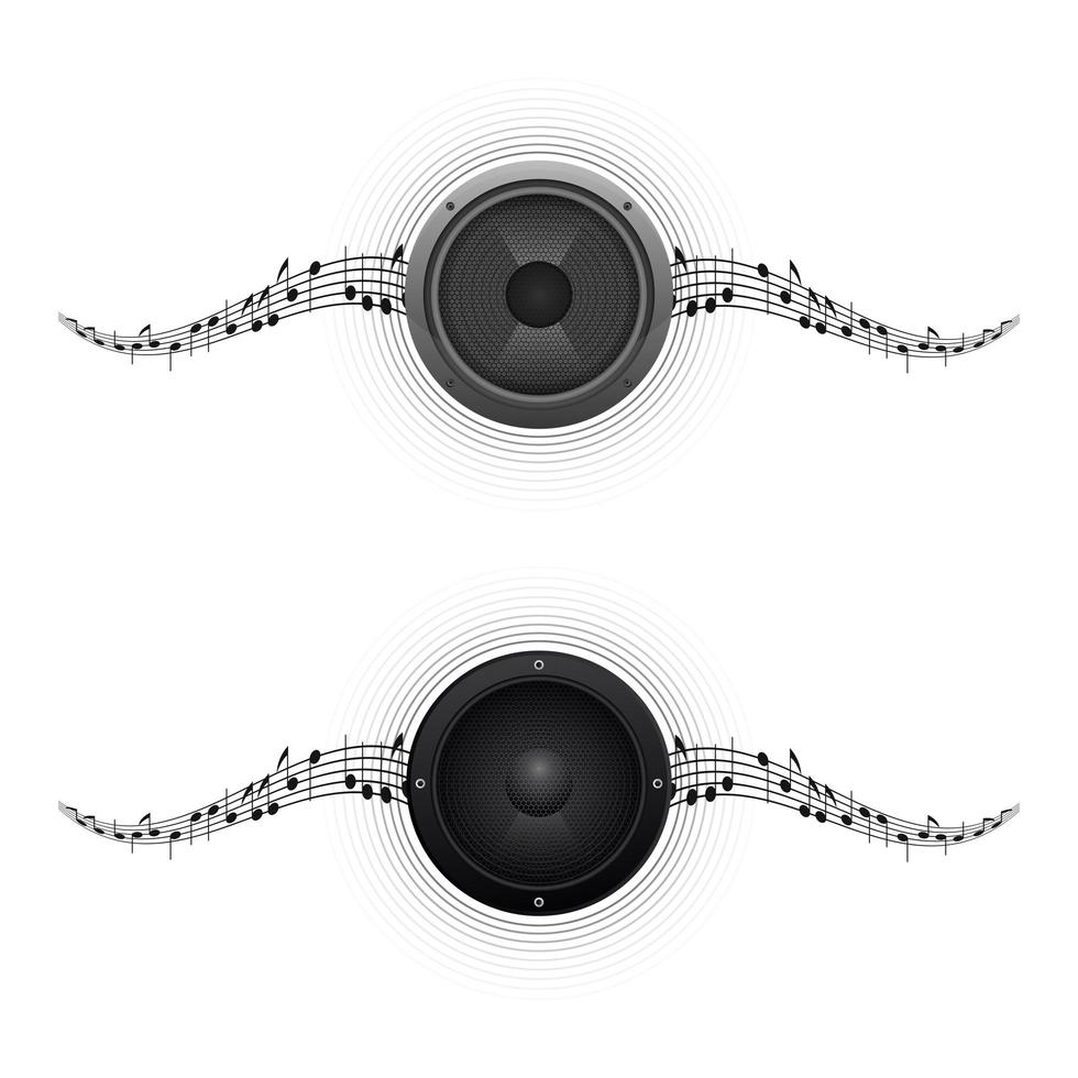 Music speaker isolated on white background vector