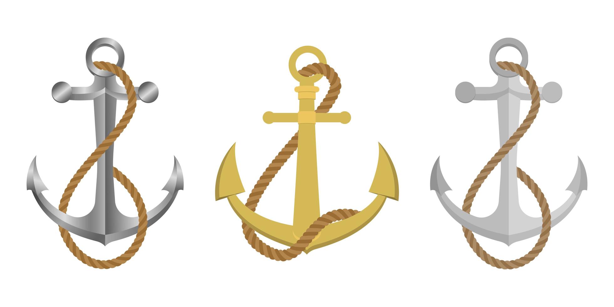 Anchor vector on white background