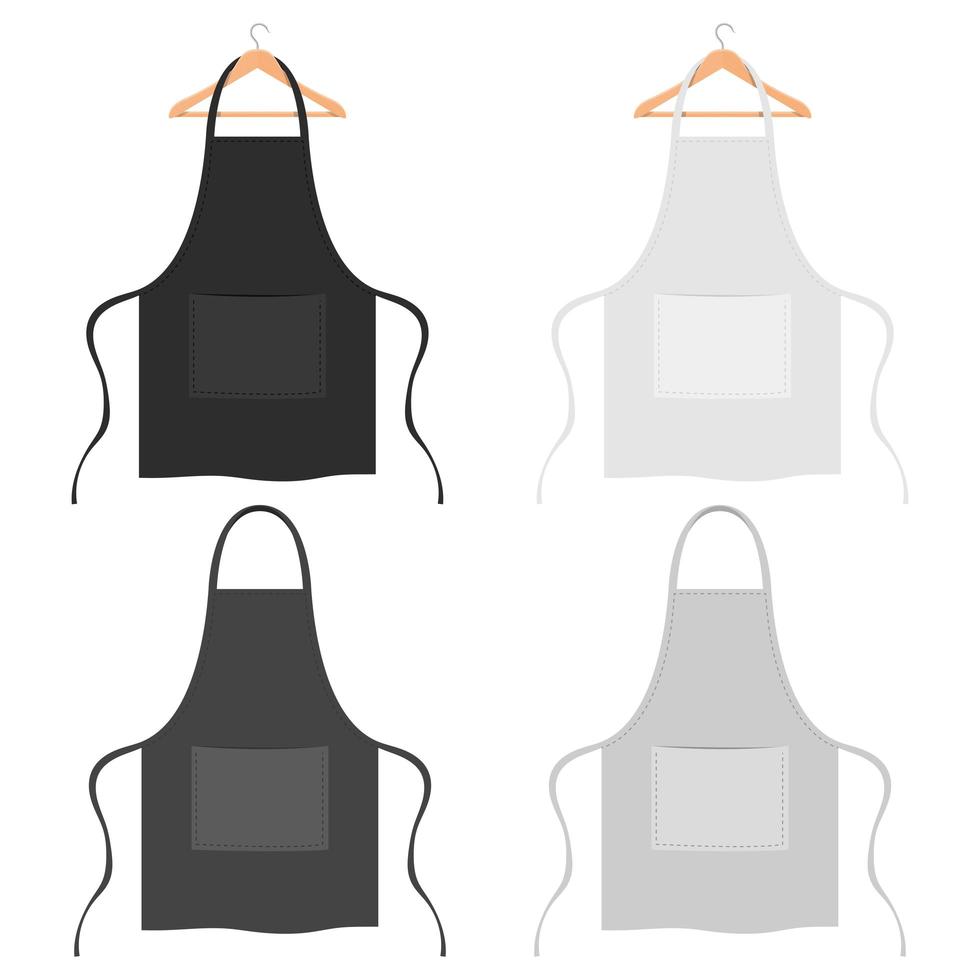 Kitchen stylish apron isolated on white background vector