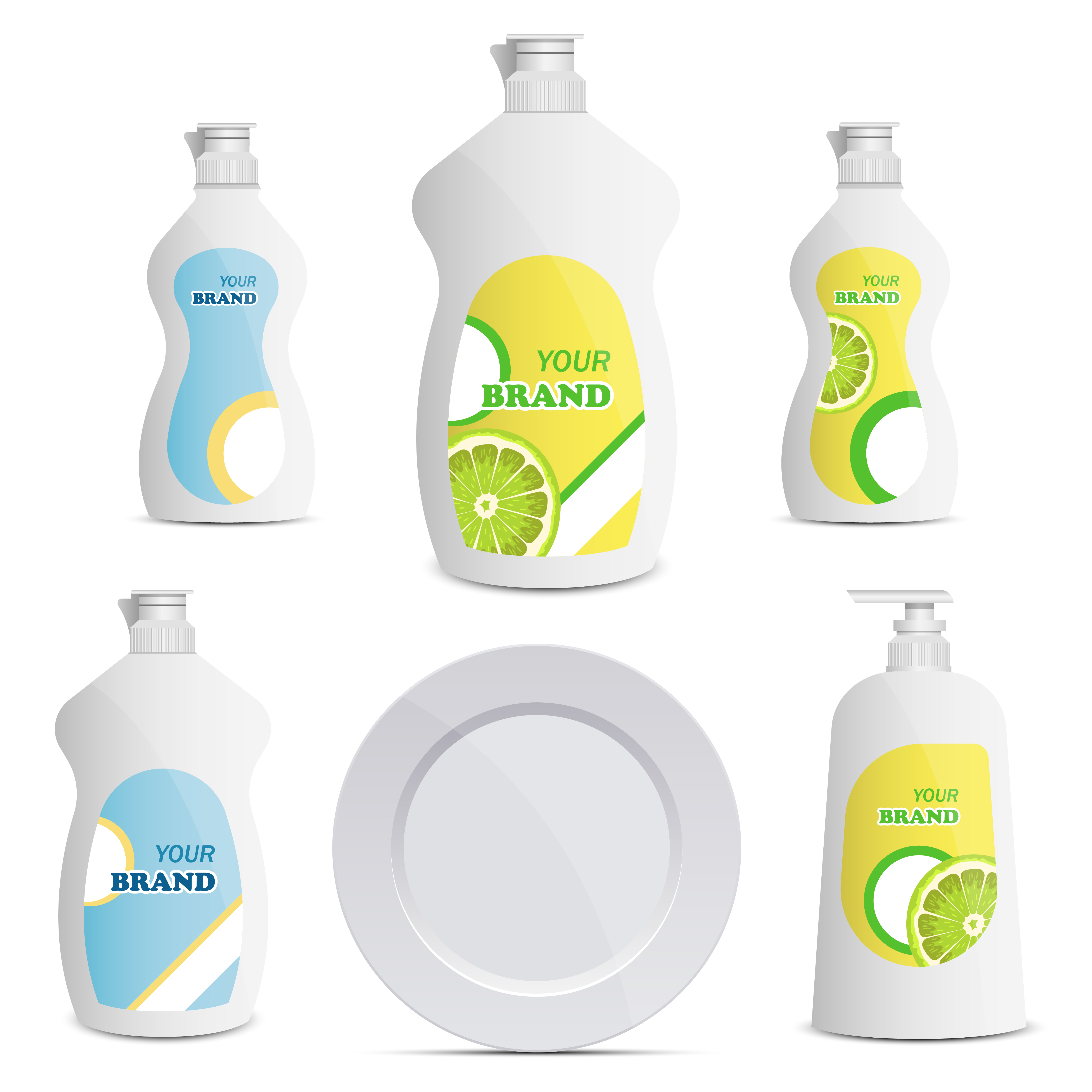 Dishwashing liquid bottle isolated on white background 1177122 Vector