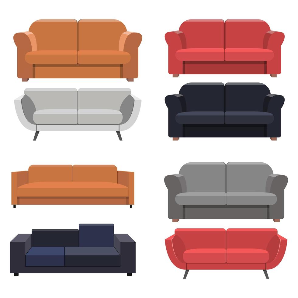 Sofa isolated on white background vector
