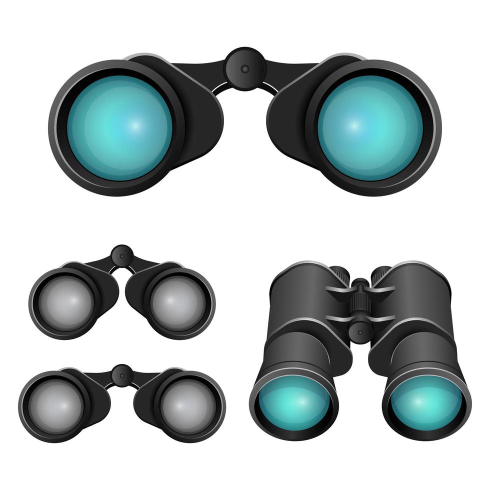 Binocular aislado sobre fondo blanco. vector