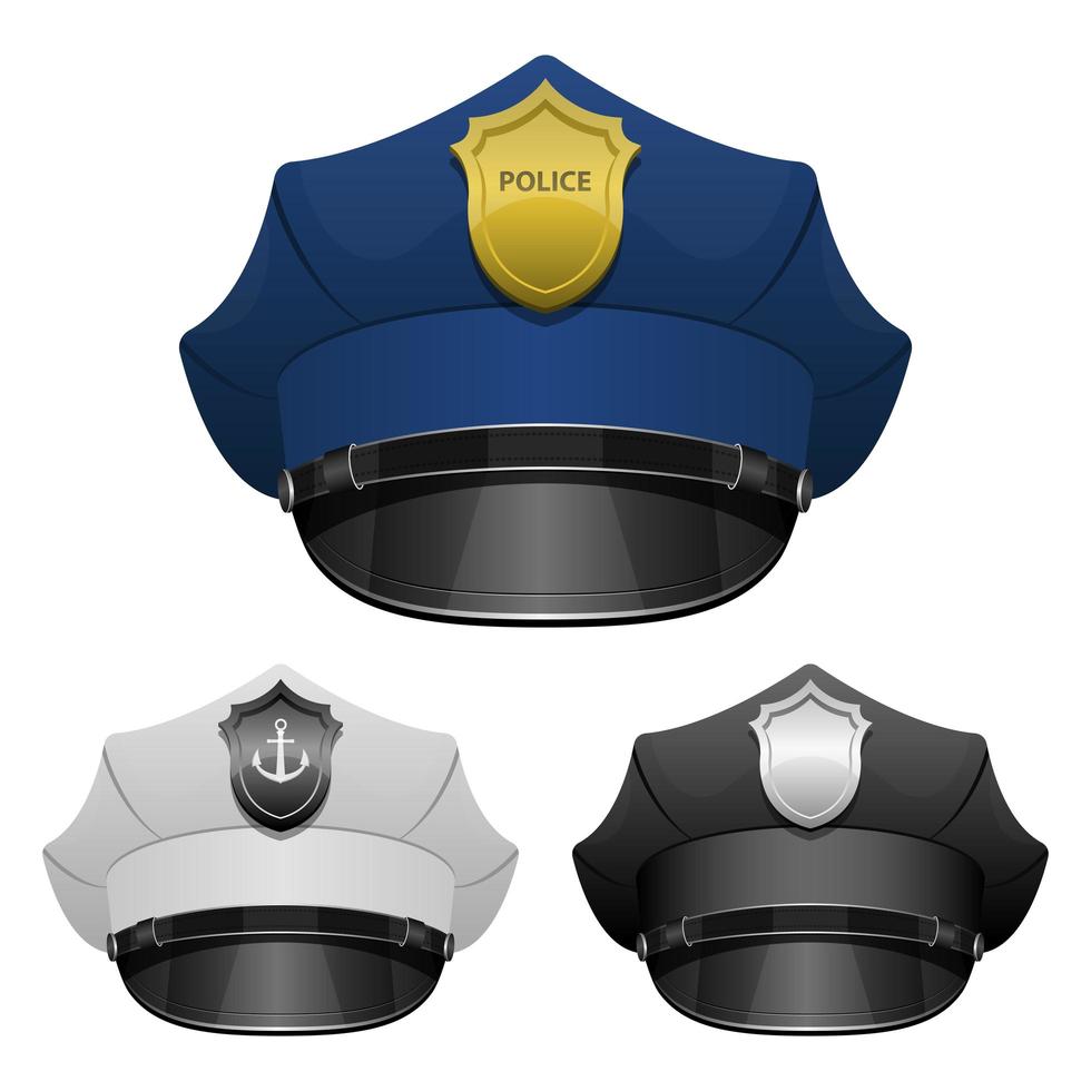 Police officer hat isolated on white background vector