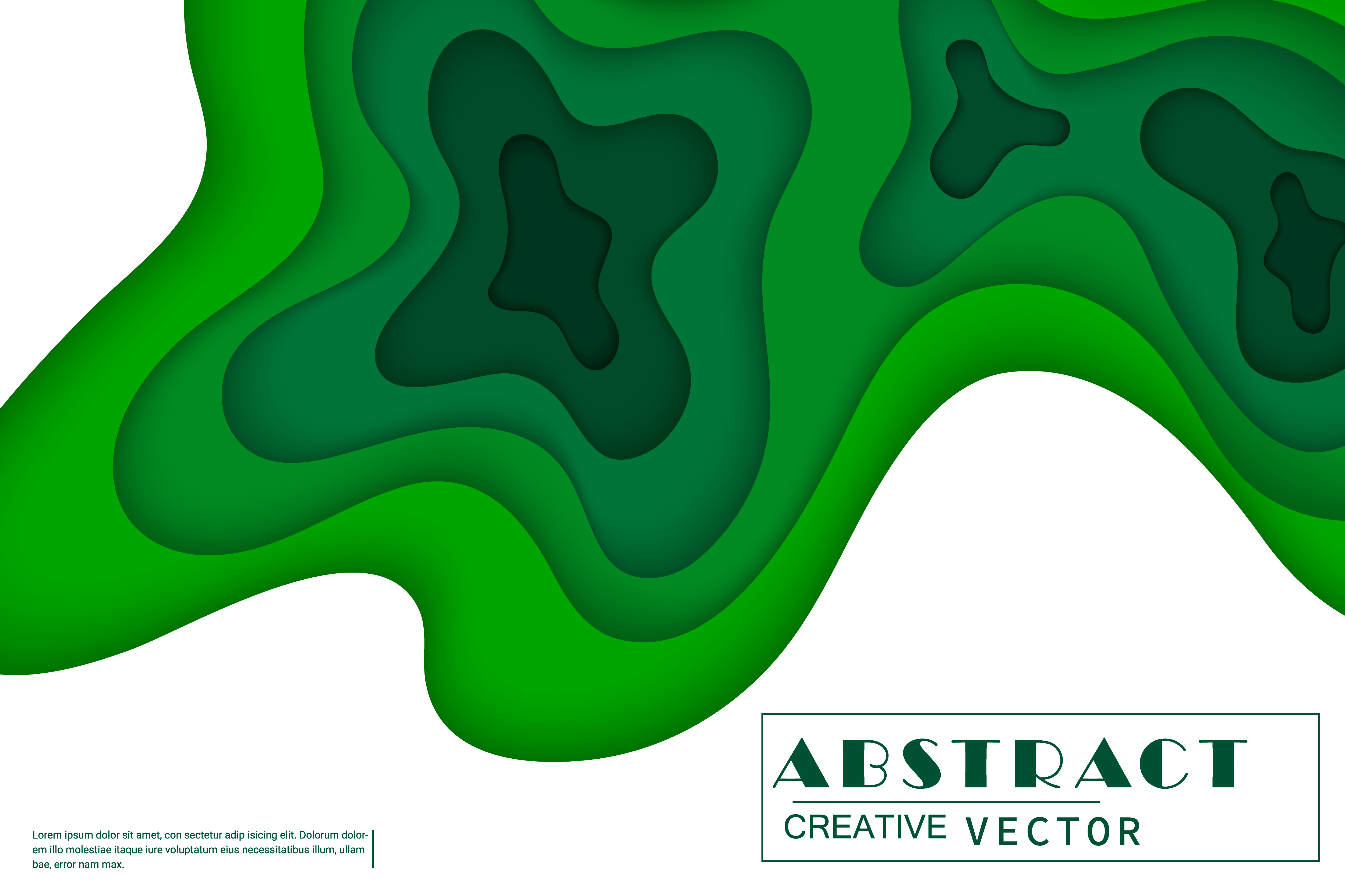 Wavy green layered paper cut shapes on white 1177212 Vector Art at Vecteezy