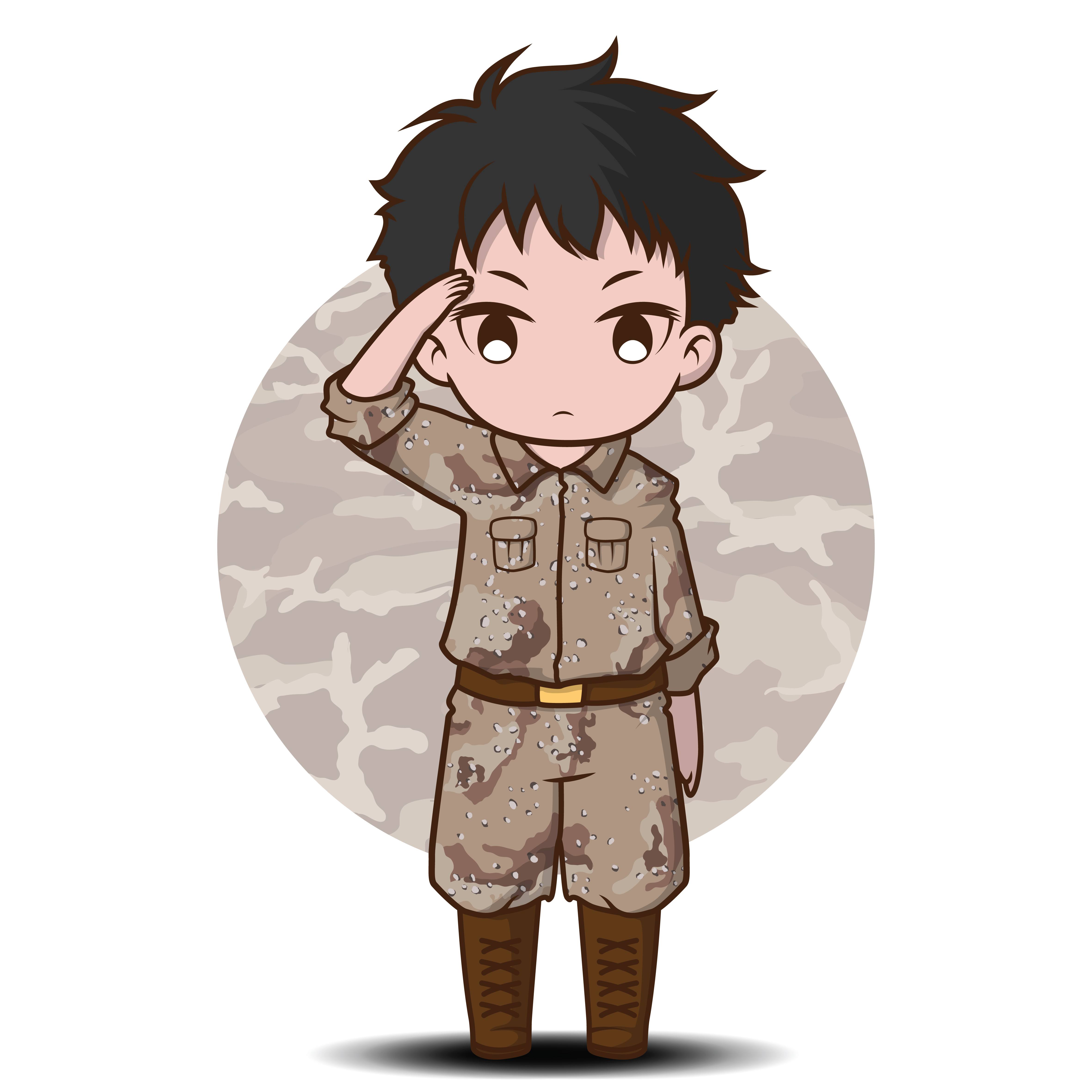 Cute saluting army soldier boy - Download Free Vectors, Clipart