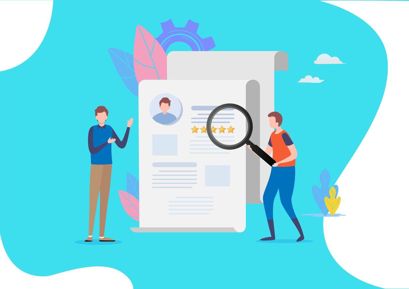 Human Resources Recruitment Concept  vector