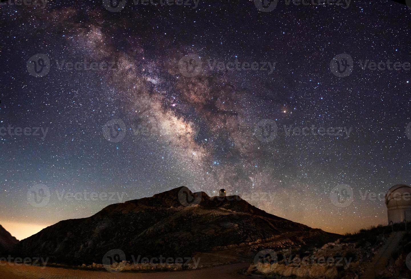 The milky way and the observatory photo