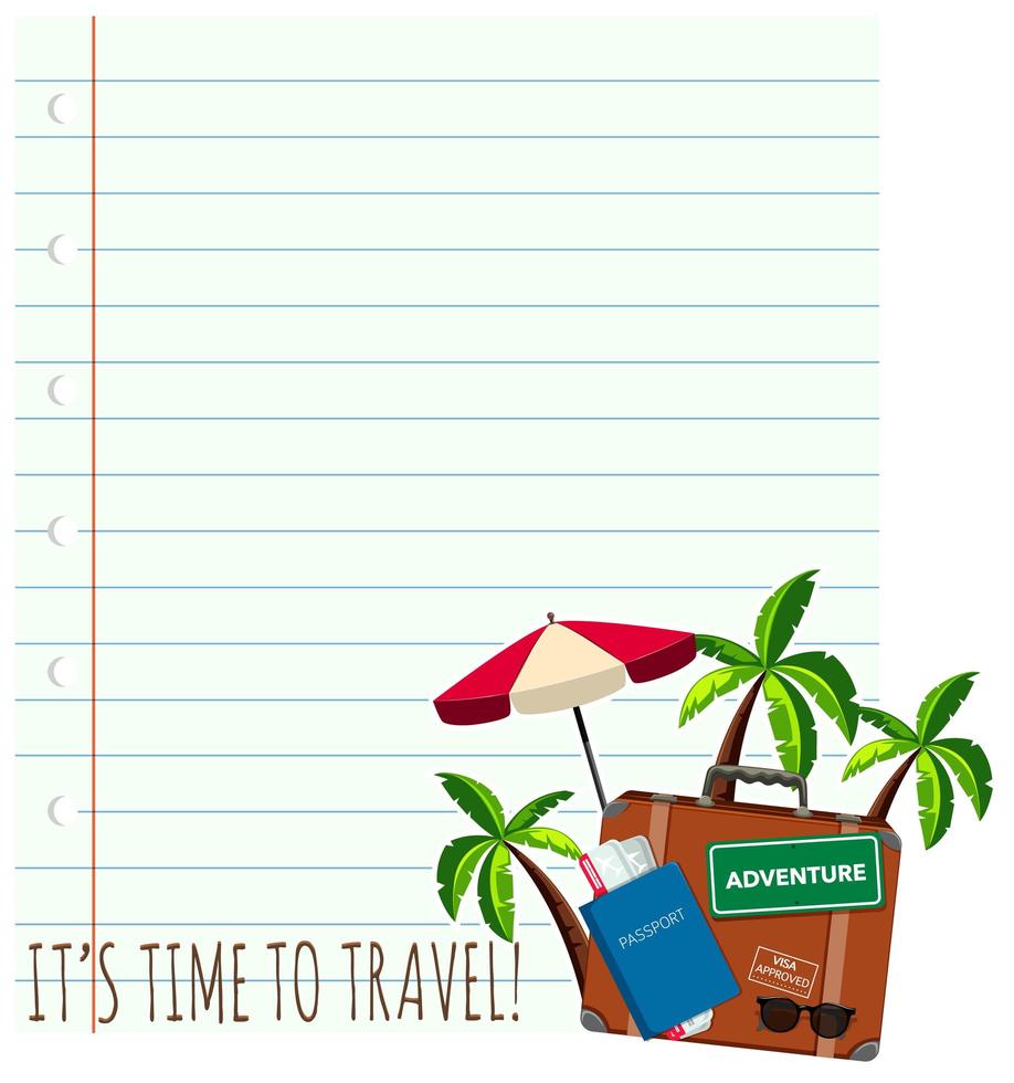 Travel theme background vector