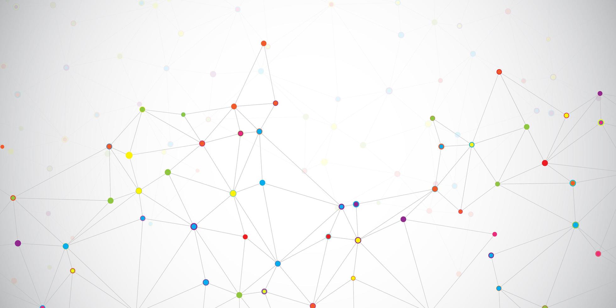 Connections dots banner vector